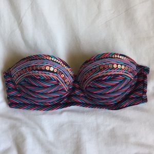 Sequin bathing suit top